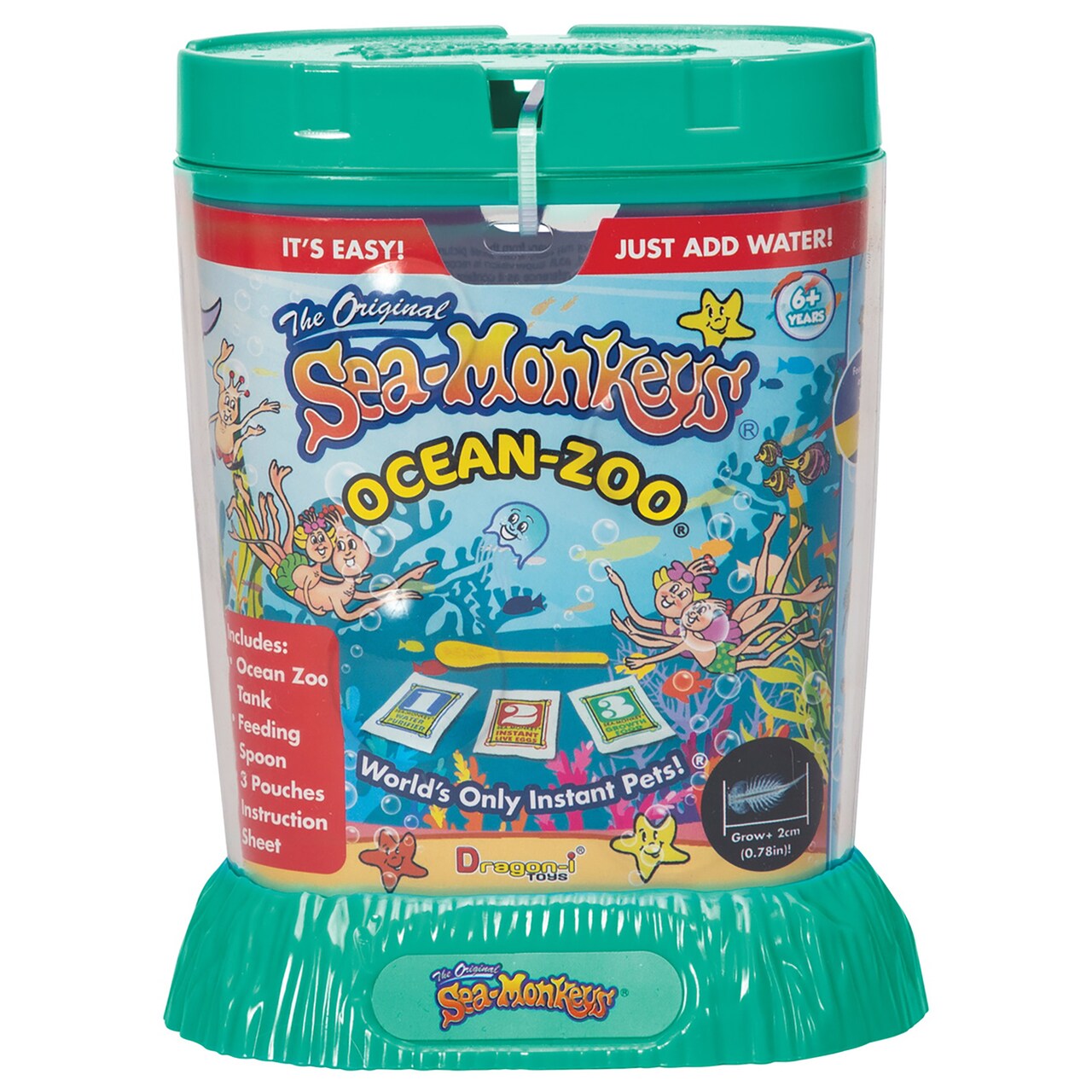 Sea-Monkey: Ocean Zoo - Surprise Assorted Color, 5.7" Aquarium, World's Only Instant Pet, Tiny Brine Shrimp Growth Set, Educational Kit, Kids Ages 6+